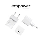 empower by PanzerGlass Turbo 30W Vegglader m. 1x USB-C – Silver White