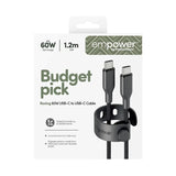 empower by PanzerGlass Racing 60W USB-C til USB-C Kabel – 1.2m – Space Black