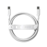 empower by PanzerGlass Racing 60W USB-C til USB-C Kabel – 2m – Silver White