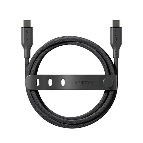 empower by PanzerGlass Racing 240W USB-C til USB-C Kabel – 2m – Space Black