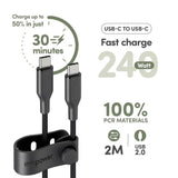 empower by PanzerGlass Racing 240W USB-C til USB-C Kabel – 2m – Space Black