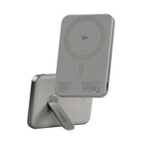 empower by PanzerGlass empower Bank m. Spin Stand - 5000 mAh - Qi2 / MagSafe Kompatibel - Titanium