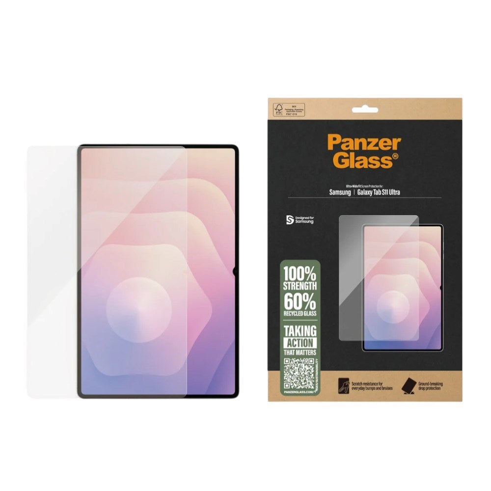Samsung Galaxy Tab S11 Ultra PanzerGlass Ultra-Wide Fit Skjermbeskyttelse - Gjennomsiktig