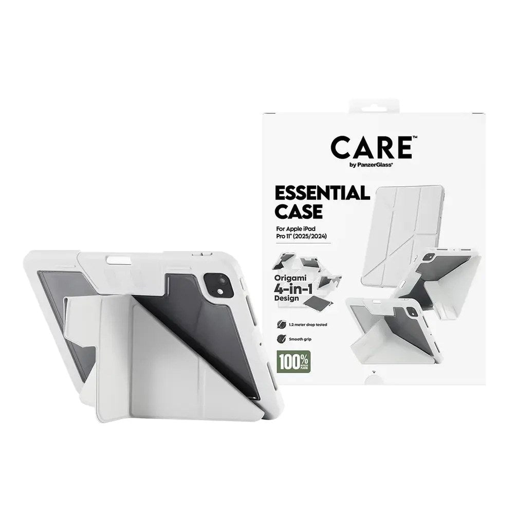 iPad Pro 11" (2025 / 2024) Care by PanzerGlass Essential Case - Stående Funksjon - Grå