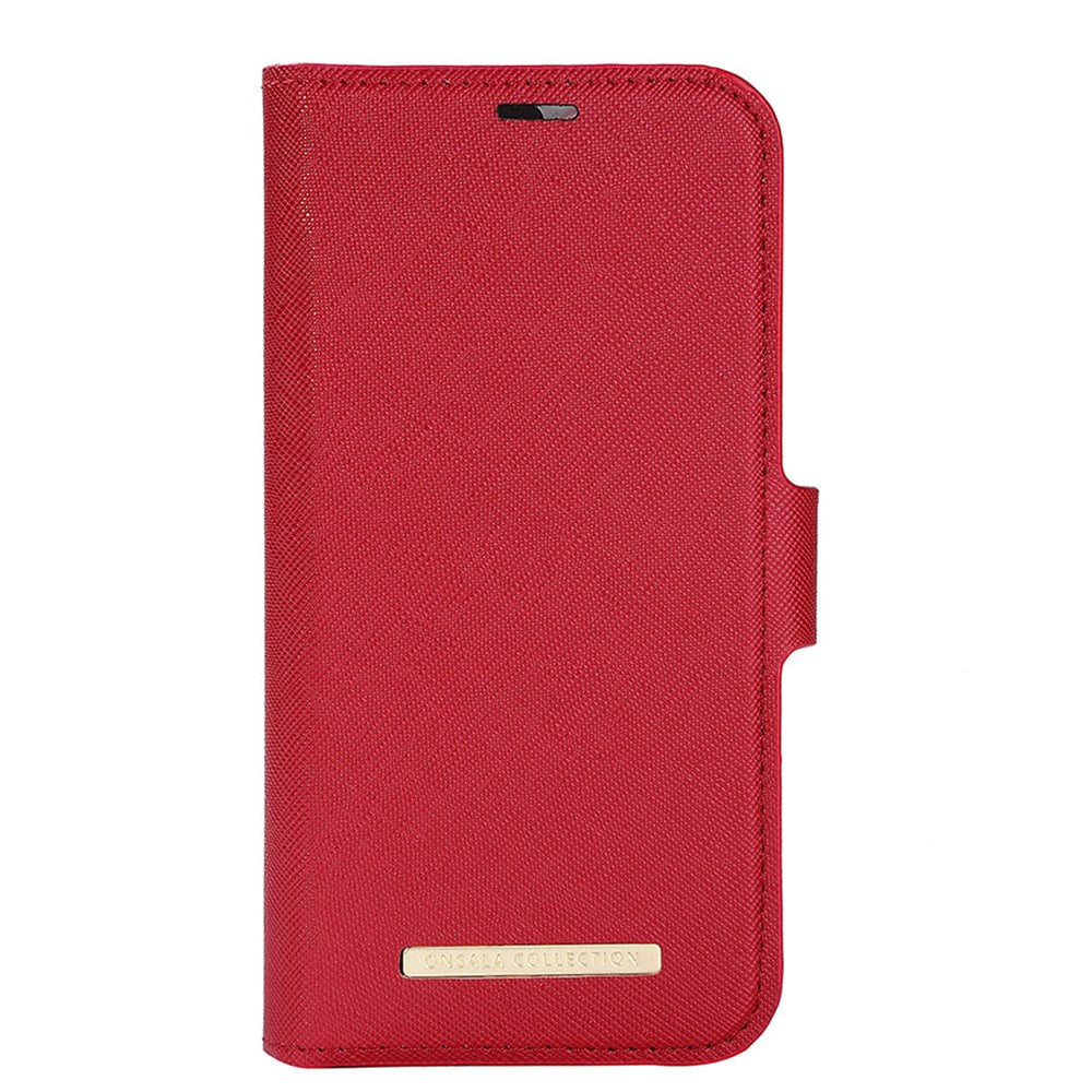 GEAR iPhone 14 / 13 ONSALA Fashion Collection PU Skinn Flipdeksel med Magnet & Lommebok - Red