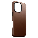 iPhone 16 Pro Nomad Traditional Leather Deksel - MagSafe Kompatibel - Brun