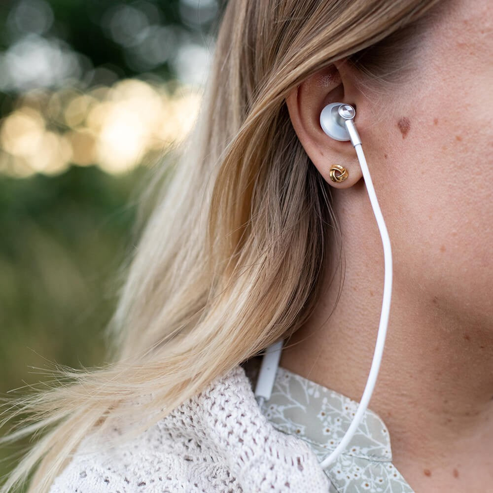 RadiCover Strålingsbeskyttet In-Ear Headset med AirTubes - Hvit / Sølv