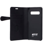 Samsung Galaxy S10+ (Plus) Buffalo 2-i-1 Ekte Skinn Flip Deksel - Svart