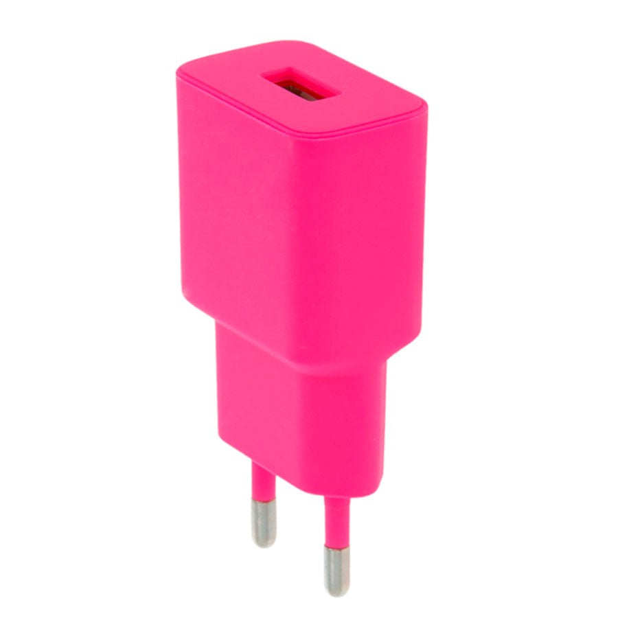 12W Vegglader med USB-A fra Setty - Rosa