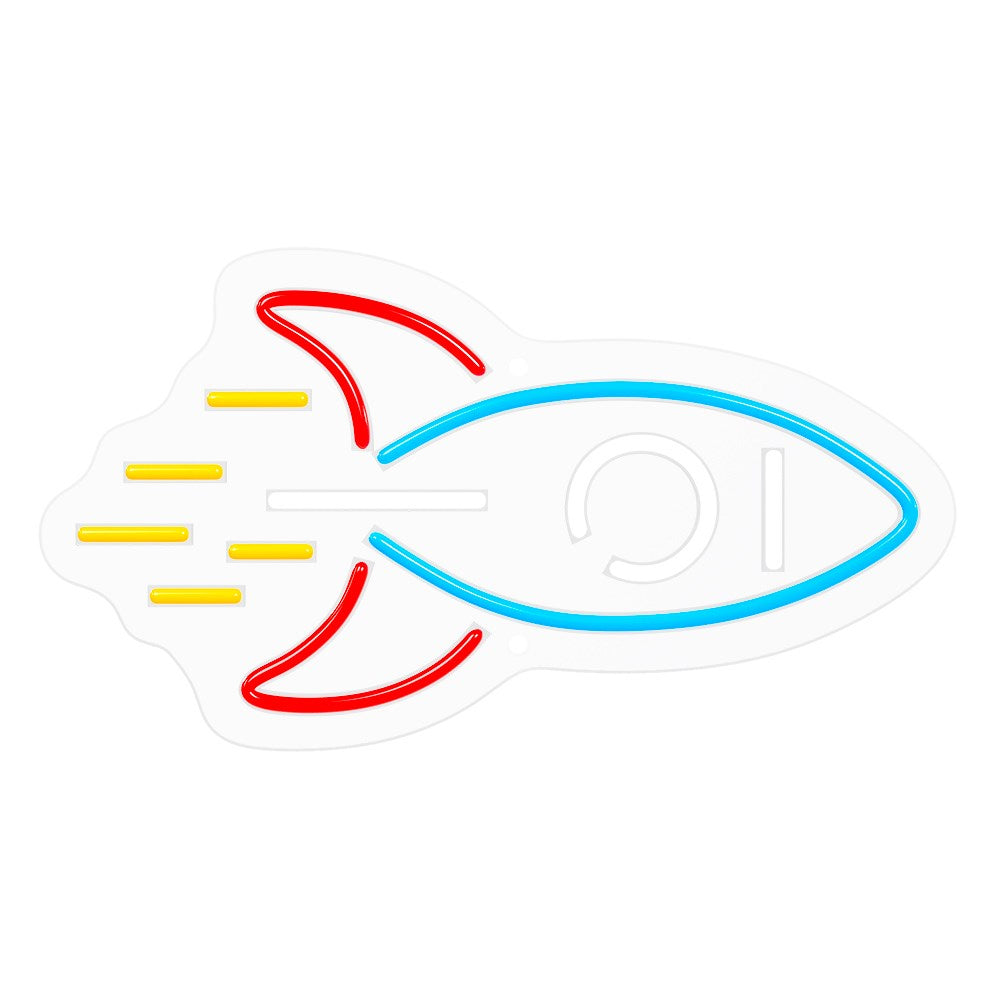 Neolia Neonskilt LED - Flerfarget Lys med Romrakett