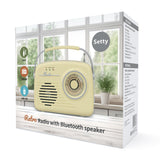 Setty Retro Bluetooth Høyttaler m. Radio - Beige