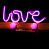 Forever Light Neonskilt LED - Rosa Lys med. Love Motiv