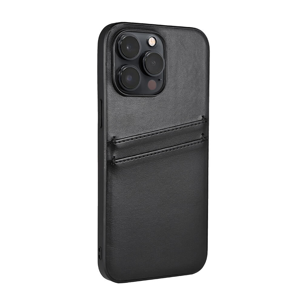 iPhone 14 Pro Max GEAR Buffalo Vegansk Skinn Deksel m. kortholder - Svart