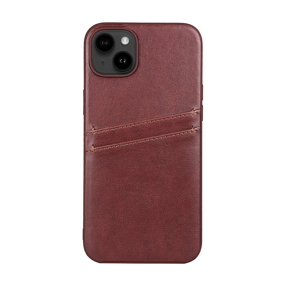 iPhone 14 Plus GEAR Buffalo Vegansk Skinn Deksel m. kortholder - Brun