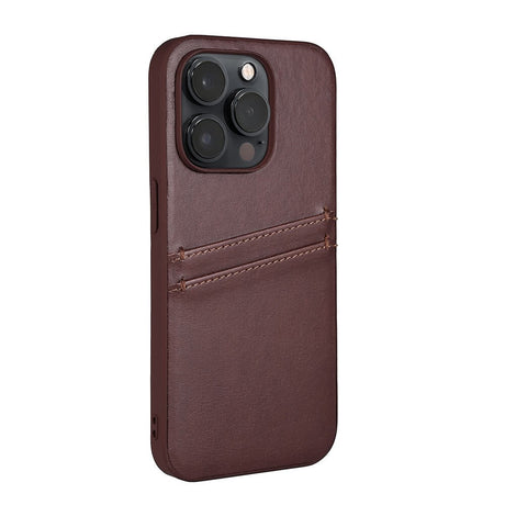 iPhone 14 Pro GEAR Buffalo Vegansk Skinn Deksel m. kortholder - Brun