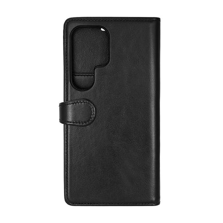 Samsung Galaxy S25 Ultra GEAR Buffalo 2-i-1 Magnet Flip-Deksel i Ekte Skinn med Lommebok - Svart