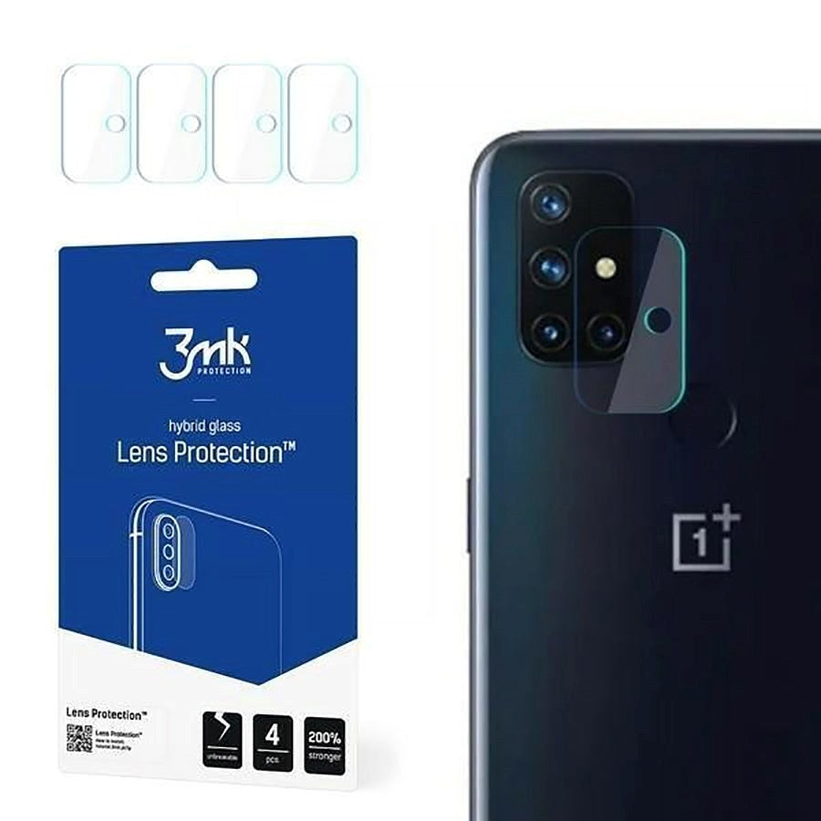 OnePlus Nord N10 5G 3mk Beskyttelsesglass Til Kameralinsen x 4 - Gjennomsiktig