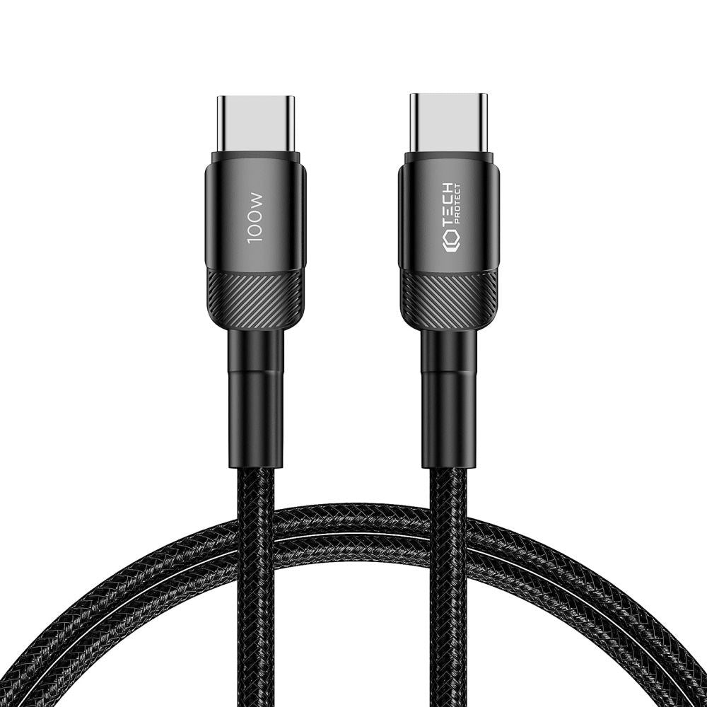 Tech-Protect Ultraboost Evo USB-C til USB-C Kabel 100W/5A 1m - Svart