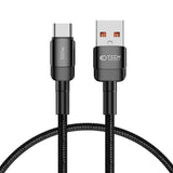 Tech-Protect Ultraboost Evo USB-A til USB-C Kabel 100W/5A 25cm - Svart