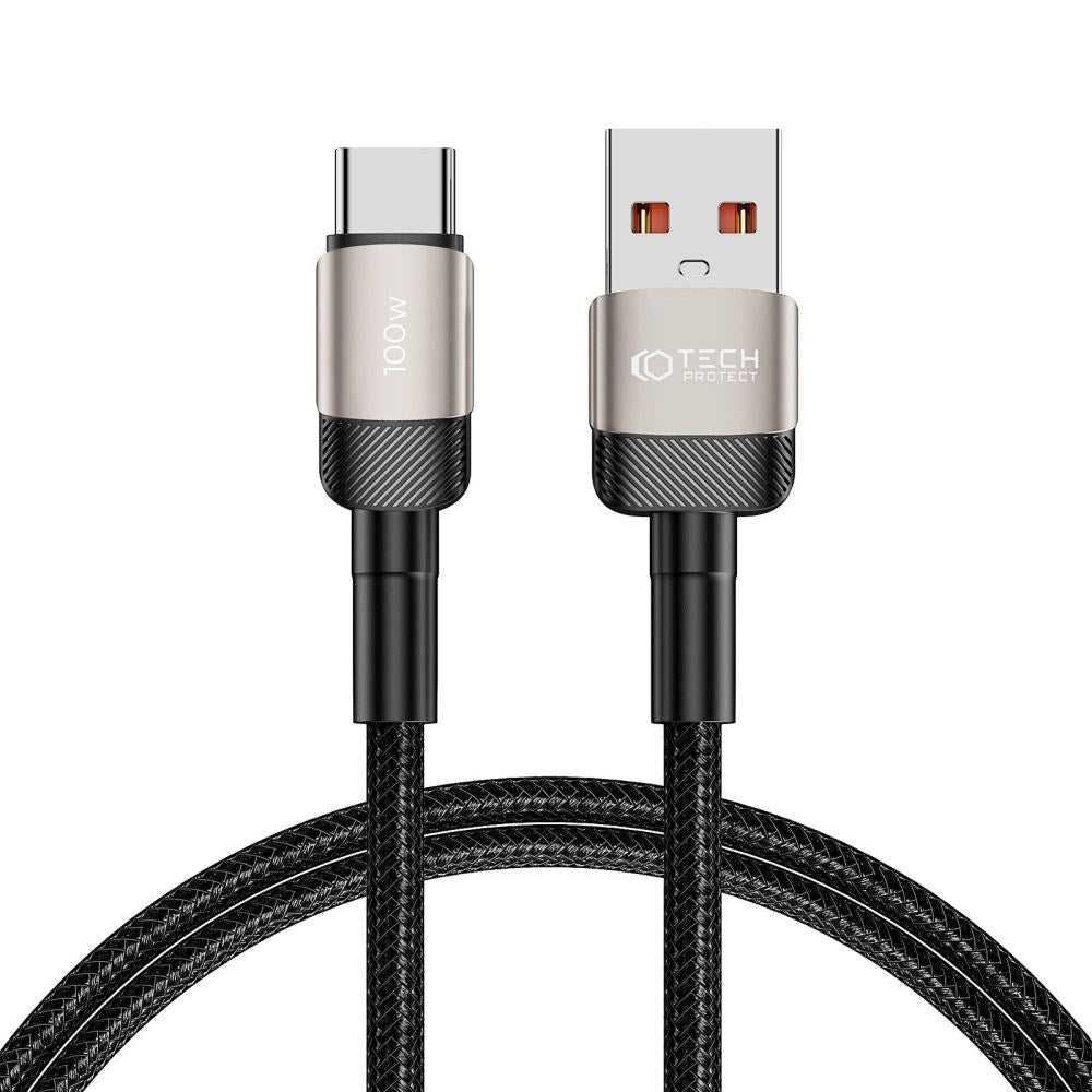 Tech-Protect Ultraboost Evo USB-A til USB-C Kabel 100W/5A 1m - Titanium