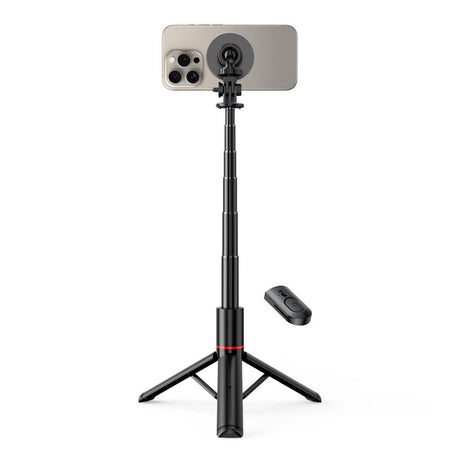 L06S Tech-Protect Selfie-Stick med Tripod og Bluetooth - MagSafe-Kompatibel - Svart