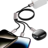 Tech-Protect Ultraboost 3-i-1 Lightning / USB-C / Micro-USB 3.5A-Kabel - 1 m - Grå