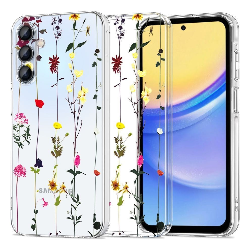 Samsung Galaxy A55 (5G) Tech-Protect Flexair+ Fleksibelt Plast Deksel - Garden Floral