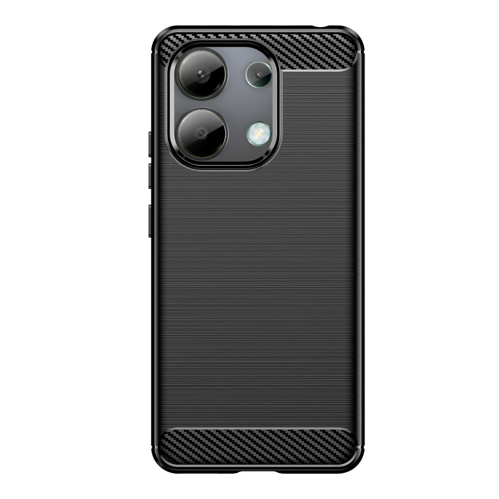 Xiaomi Redmi Note 13 (4G) Tech-Protect Fleksibelt Plast Carbon Deksel - Svart