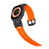 Tech-Protect Apple Watch (42/44/SE/45/46/49mm) Delta Pro Silikonstropp - Svart / Orange