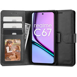 Realme C67 (4G) Tech-Protect Flip Deksel med Lommebok - Svart