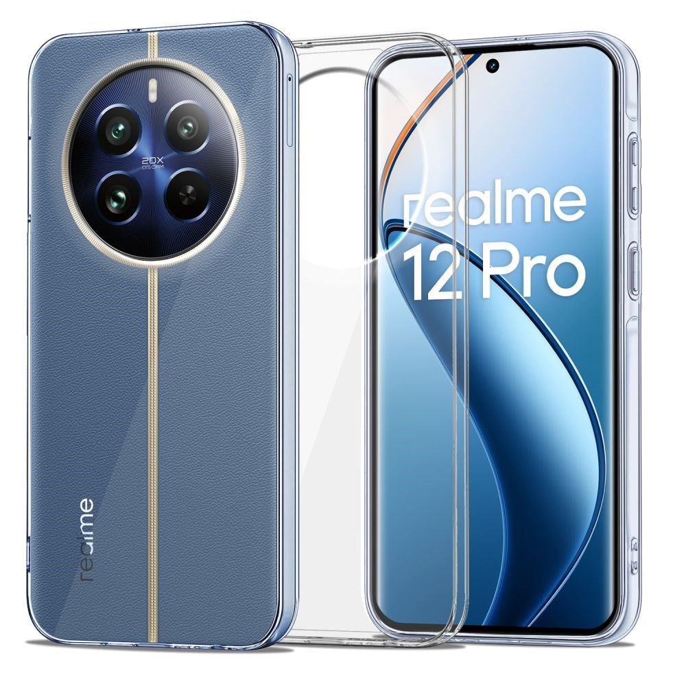 Realme 12 Pro (5G) / 12 Pro+ (5G) Tech-Protect Flexair Fleksibelt Plast Deksel - Gjennomsiktig