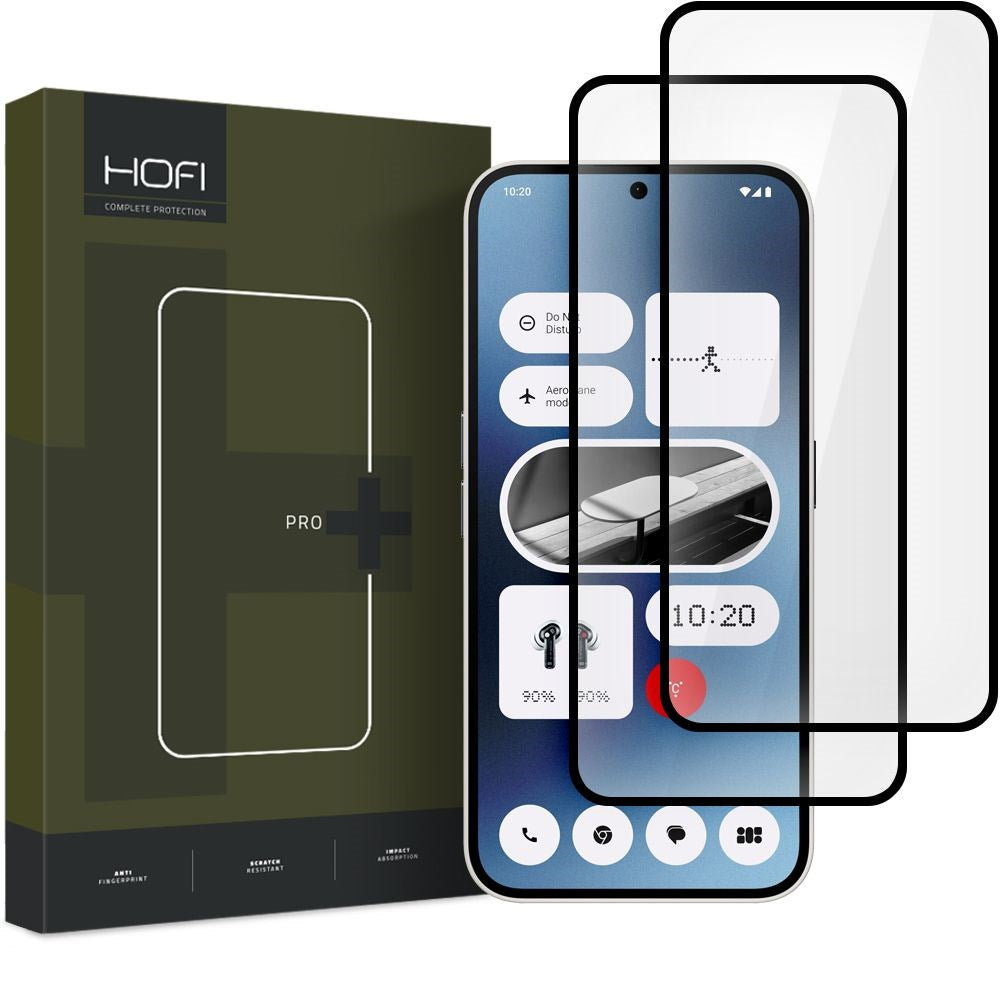 Nothing Phone (2a) Hofi Glass Pro+ Skjermbeskytter - Case Friendly - 2-Pak - Svart Kant