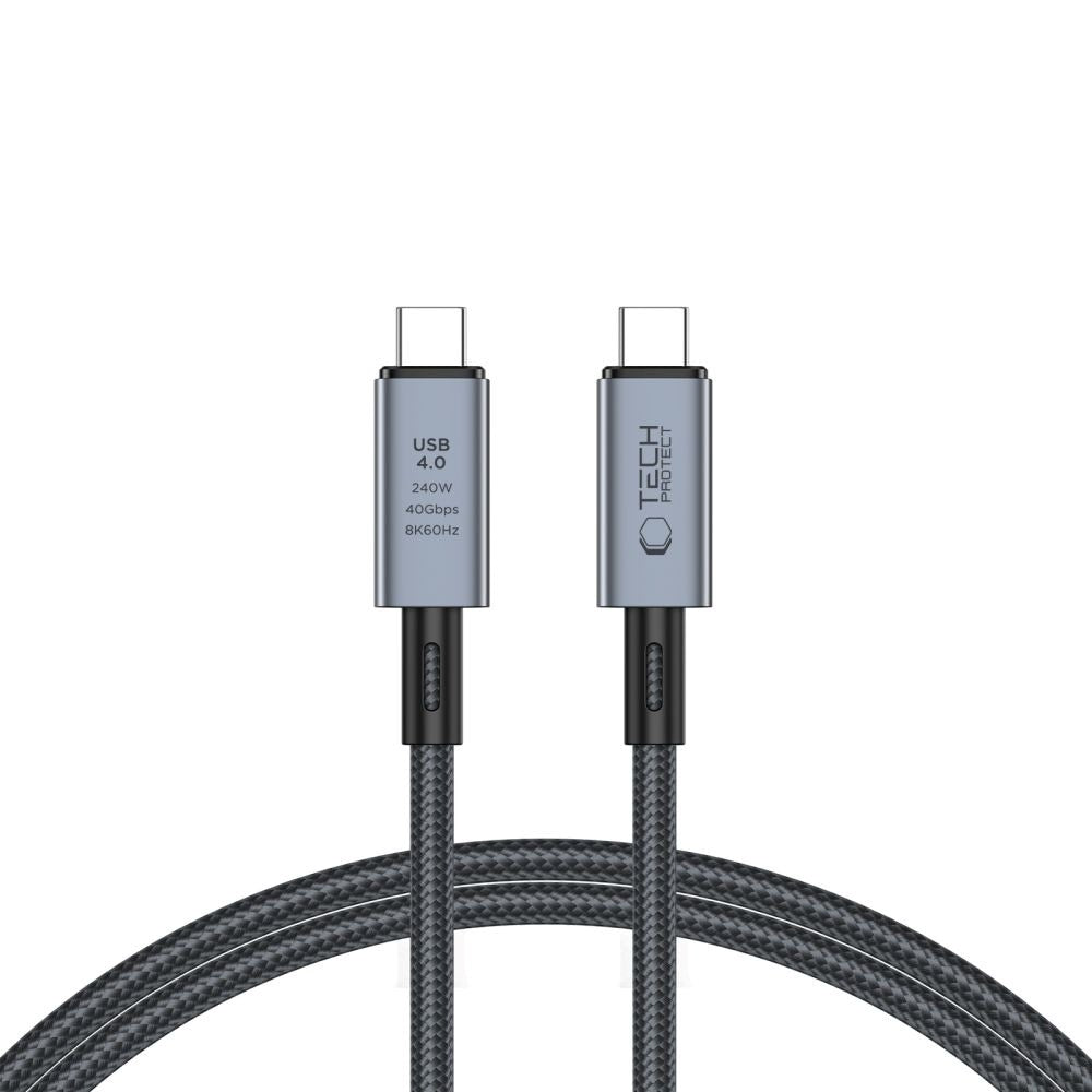 Tech-Protect Ultraboost 8K 40GBPS USB-C til USB-C Kabel PD 2400W 1m - Svart