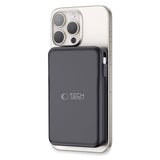 Tech-Protect LifeMag 10 000 mAh PowerBank med Integrert USB-C og Lightning Kabel og USB-A og USB-C Plugg - MagSafe Kompatibel - Svart