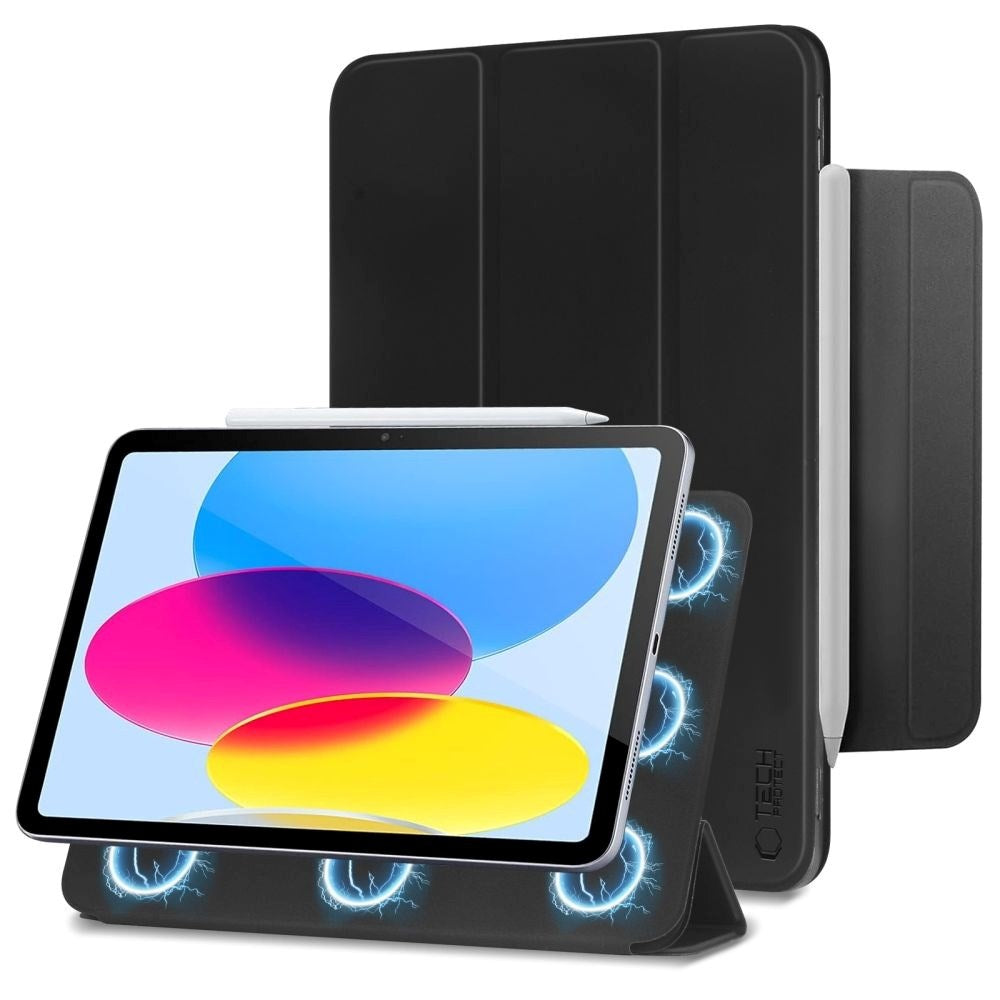 iPad 10.9" (2022) Tech-Protect Smartcase Magnetisk Deksel Tri-fold - Svart