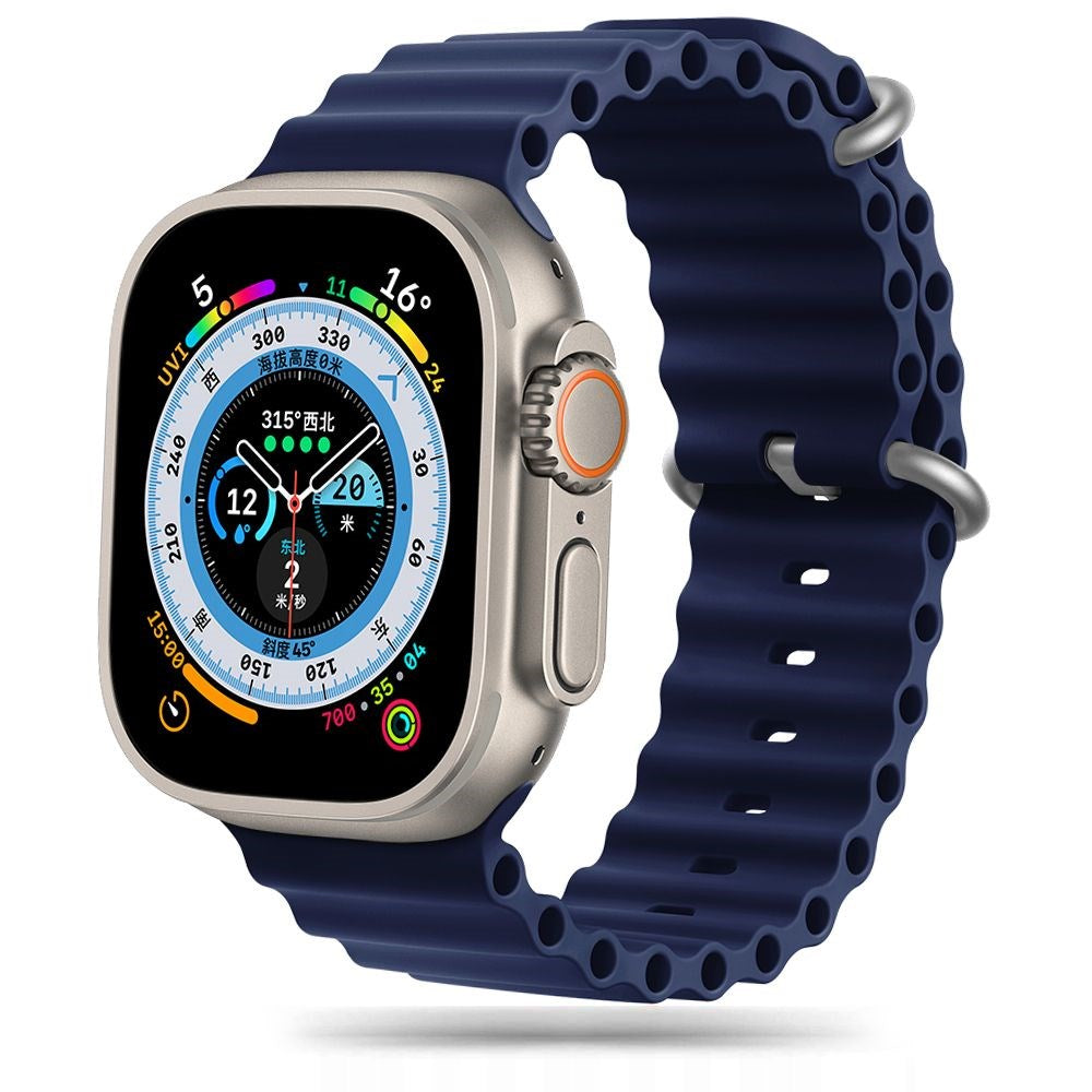 Tech-Protect Apple Watch (42/44/45/49 mm) Iconband Pro Silikonstropp - Mørke Blå