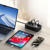 Tech-Protect Multifunksjonell Strømskinne med 3 x Uttak / 3 x USB-A / 3 x USB-C - 2m - Svart