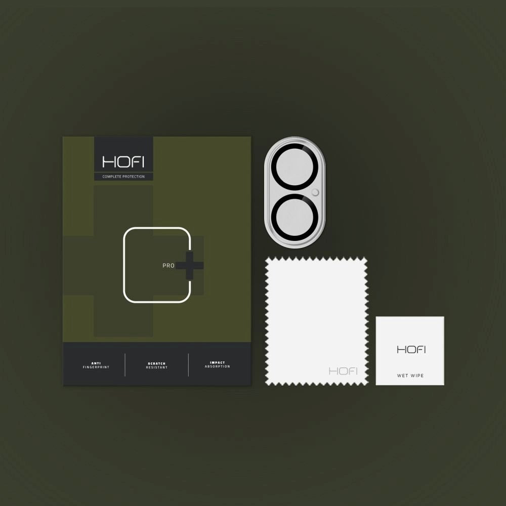iPhone 16 / 16 Plus Hofi Cam Pro+ Kameralinse Beskyttelsesglass - Gjennomsiktig / Svart