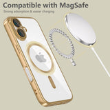 iPhone 16 Tech-Protect Magmat Deksel - MagSafe Kompatibel - Gjennomsiktig / Gull