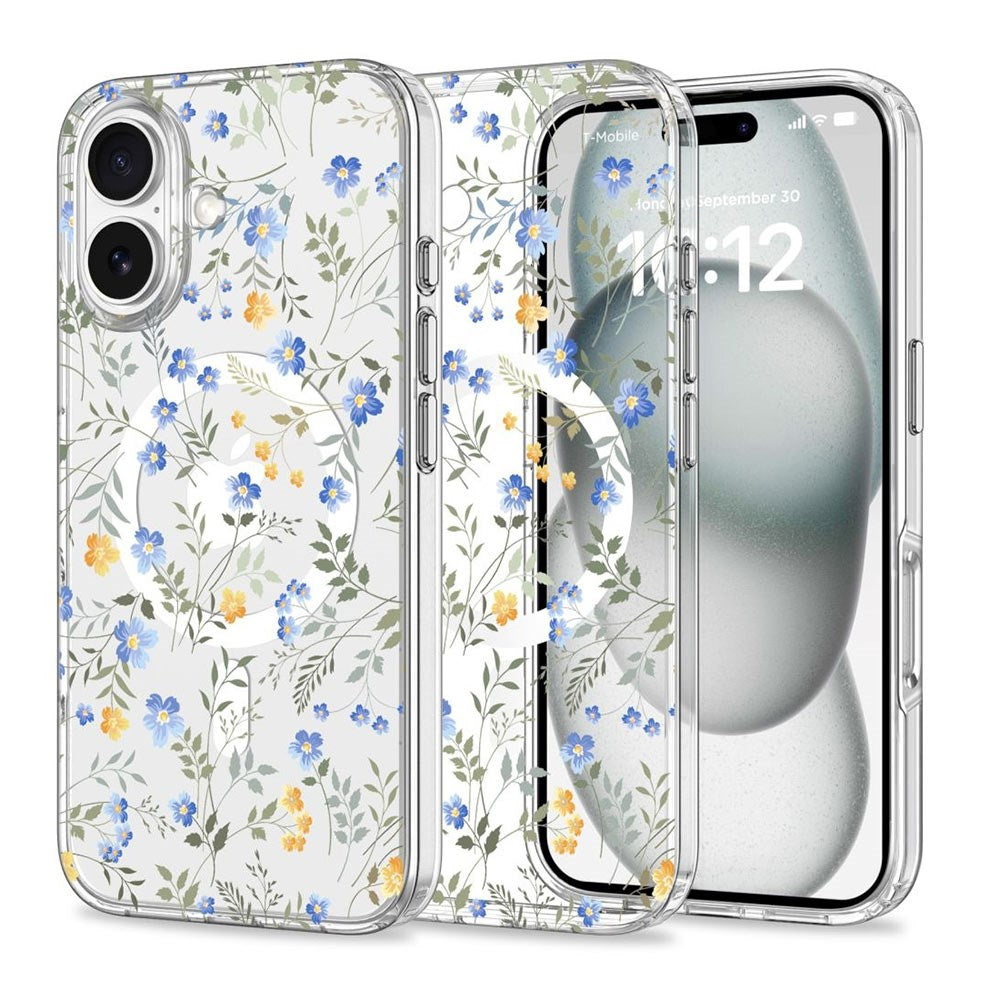 iPhone 16 Tech-Protect MagMood Deksel - MagSafe Kompatibel - Spring Flowers