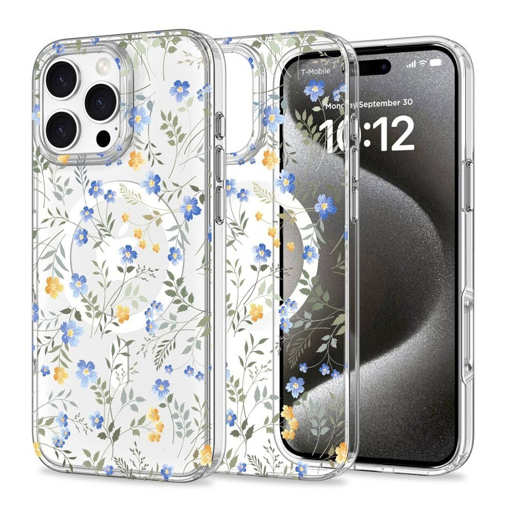 iPhone 16 Pro Tech-Protect MagMood Deksel - MagSafe Kompatibel - Spring Flowers