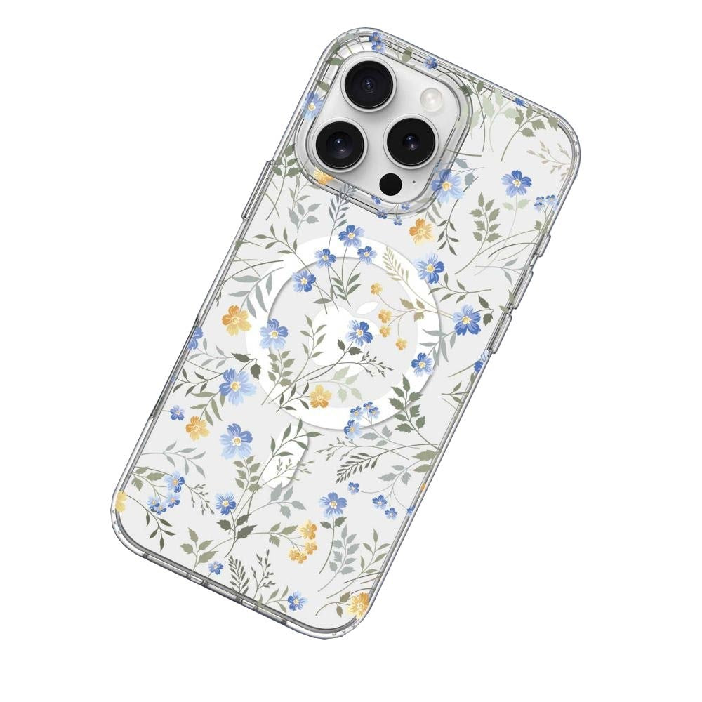 iPhone 16 Pro Max Tech-Protect MagMood Deksel - MagSafe Kompatibel - Spring Flowers