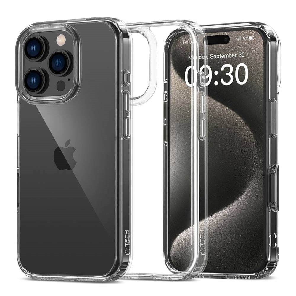 iPhone 16 Pro Tech-Protect Flexair Hybrid Deksel - Gjennomsiktig