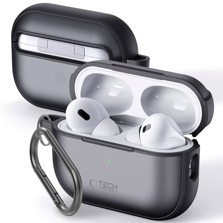 Tech-Protect MagMat Apple AirPods Pro (1. & 2. generasjon) Deksel med Karabinkrok - Matt Svart