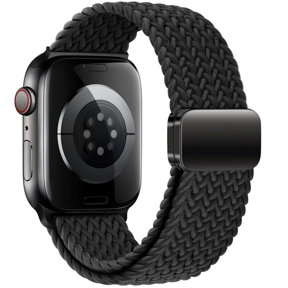 Apple Watch (42/44/SE/45/46/49mm) Tech-Protect Nylon Stropp - Svart