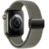 Apple Watch (42/44/SE/45/46/49mm) Tech-Protect Nylon Stropp - Grågrønn