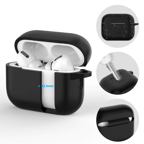 Tech-Protect Apple AirPods Pro (1. & 2. Gen) Silikon Deksel med Karabinkrok - Olivengrønn