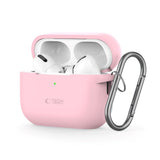 Tech-Protect Apple AirPods Pro (1. & 2. Gen) Silikon Deksel med Karabinkrok - Rosa