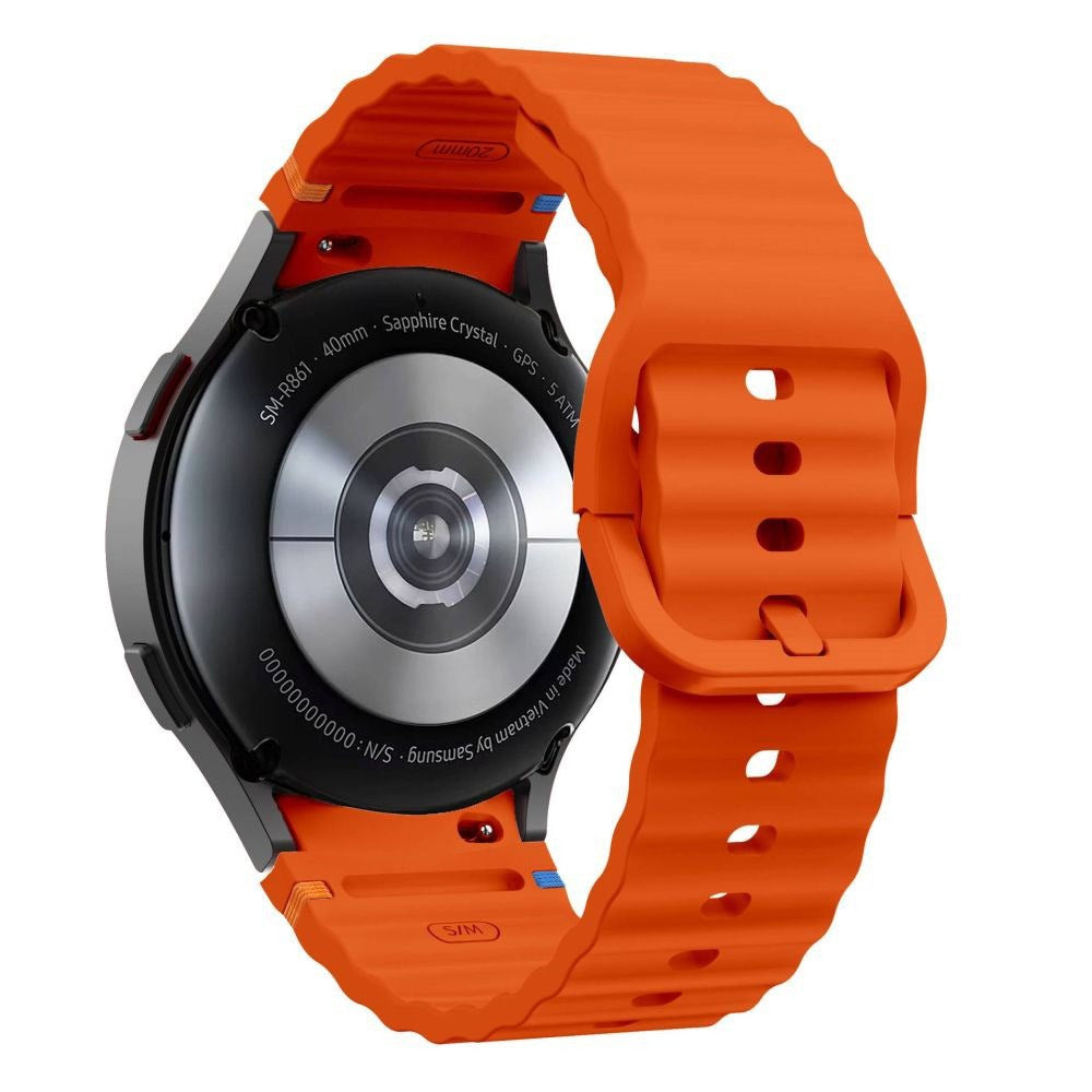 Samsung Galaxy Watch 4 / 5 / 6 / 7 / FE Tech-Protect Silicone Sport Rem - Oransje