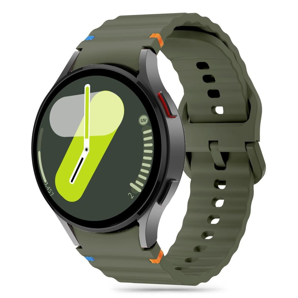 Samsung Galaxy Watch 4 / 5 / 6 / 7 / FE Tech-Protect Silicone Sport Rem - Mørk Grønn